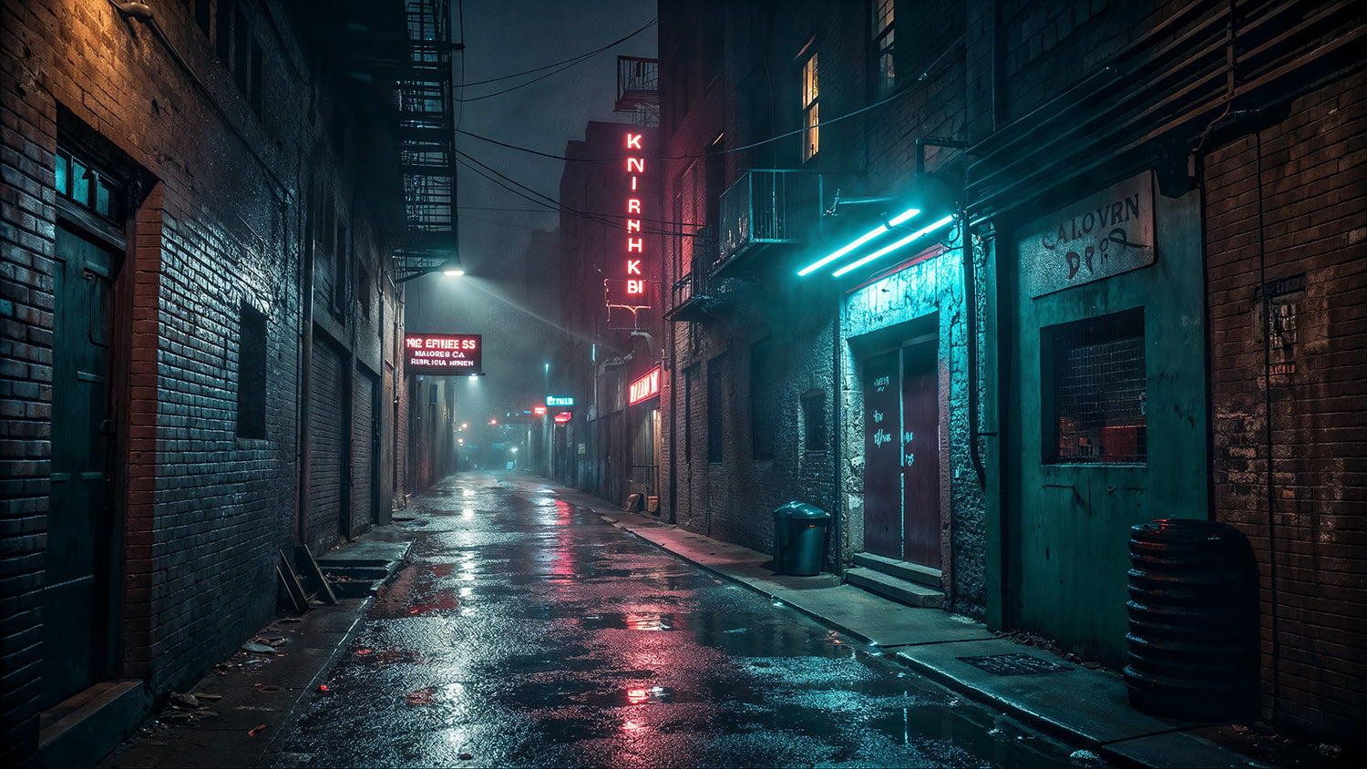 Photo Backgrounds - Cyber Alleyways - DAZ Studio - Dreamlight 3D Store