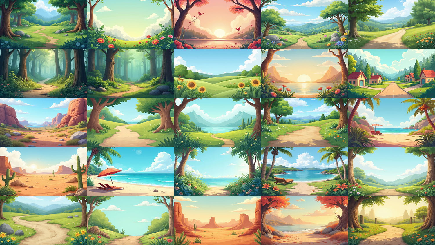 Photo Backgrounds - Cartoon Style - DAZ Studio - Dreamlight 3D Store
