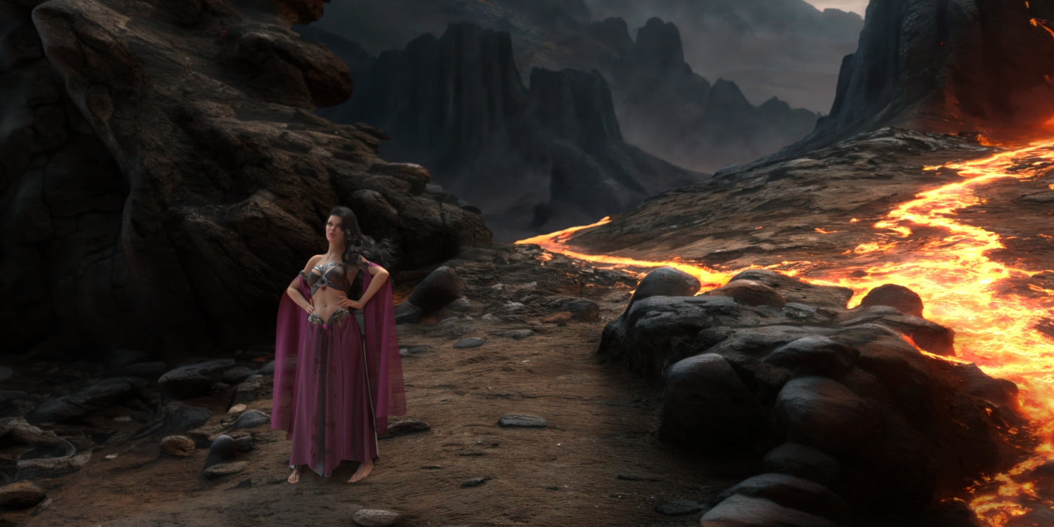 2.5D Scenes - Lava Fields 2 - DAZ Studio - Dreamlight 3D Store