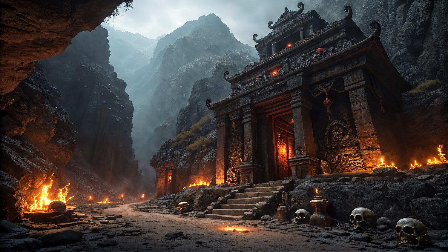 Photo Backgrounds - Temples Of Hell - DAZ Studio - Dreamlight 3D Store