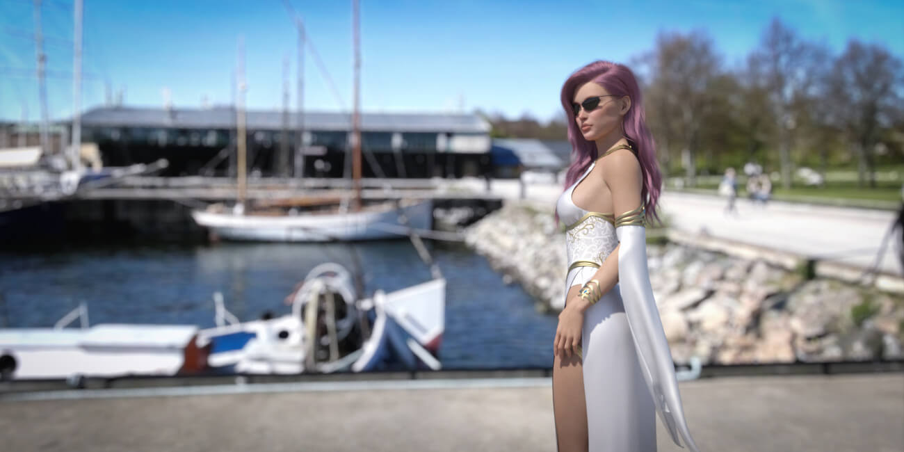 3D Photo Scenes - Stockholm Marina - DAZ Studio - Legacy Set - Dreamlight 3D Store