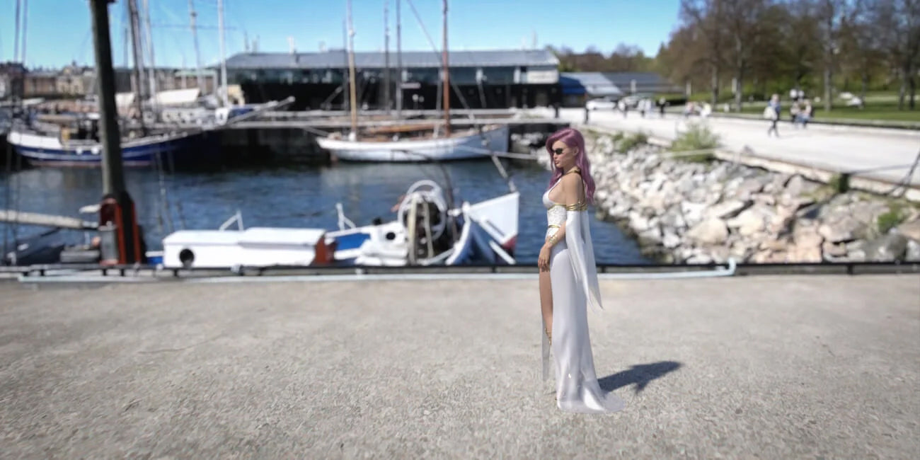 3D Photo Scenes - Stockholm Marina - DAZ Studio - Legacy Set - Dreamlight 3D Store