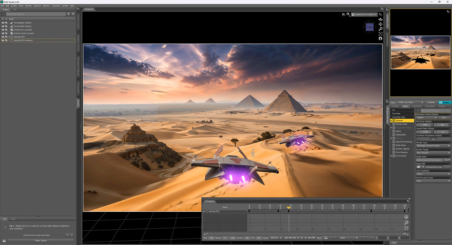Video Backgrounds - Desert Dunes 1 - DAZ Studio