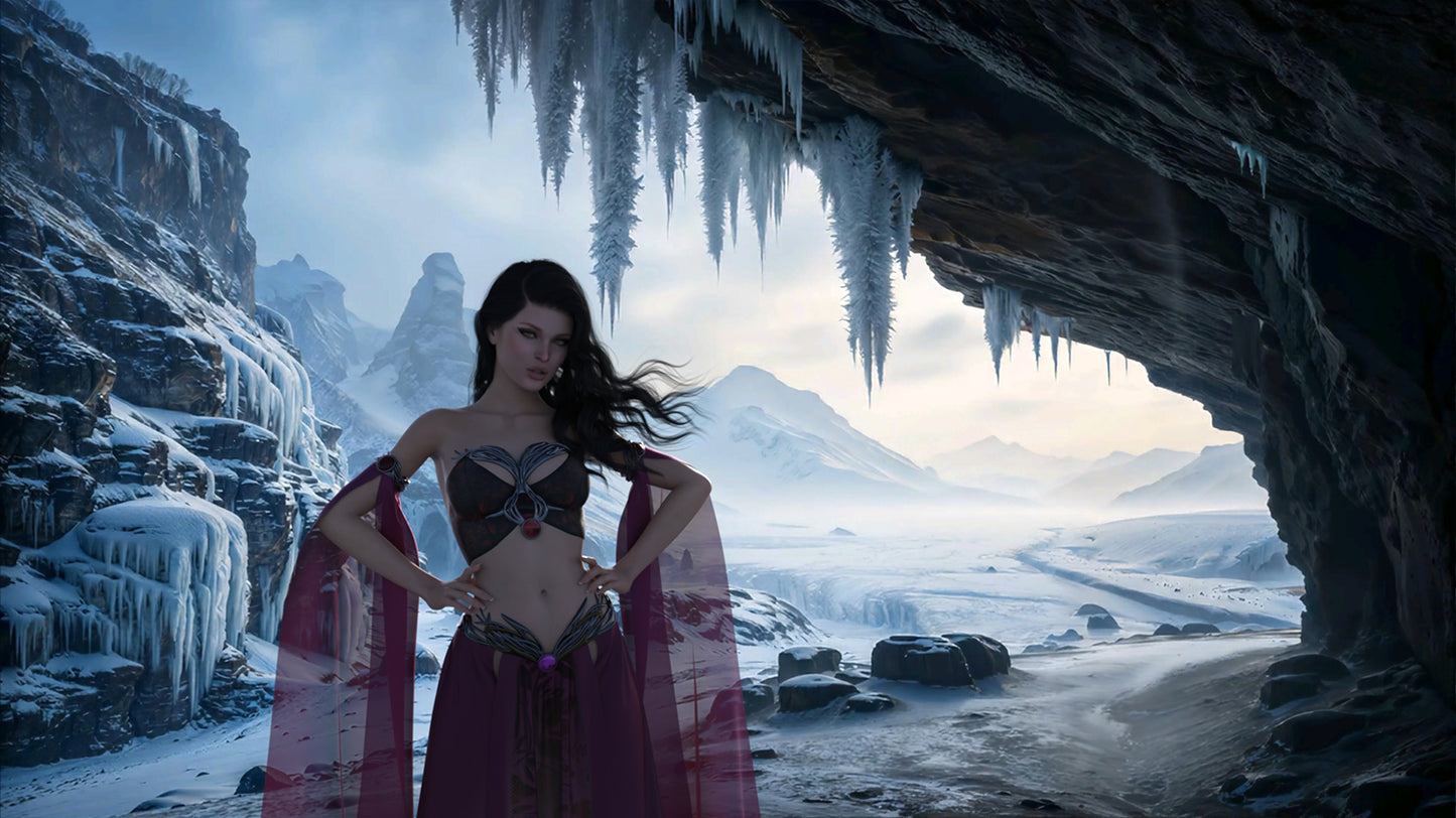 Video Backgrounds - Snowy Rocks 1 - DAZ Studio