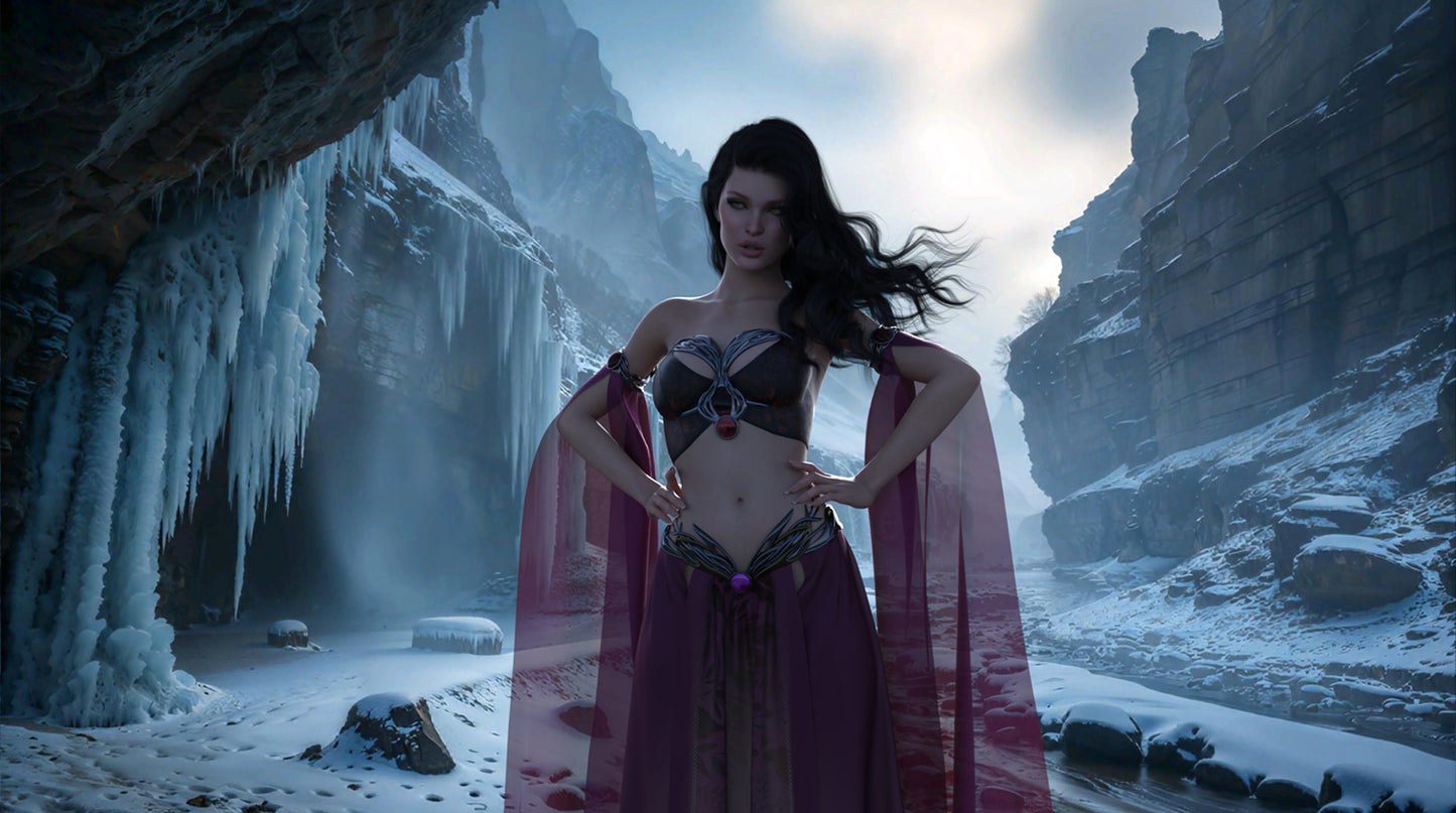 Video Backgrounds - Snowy Rocks 2 - DAZ Studio