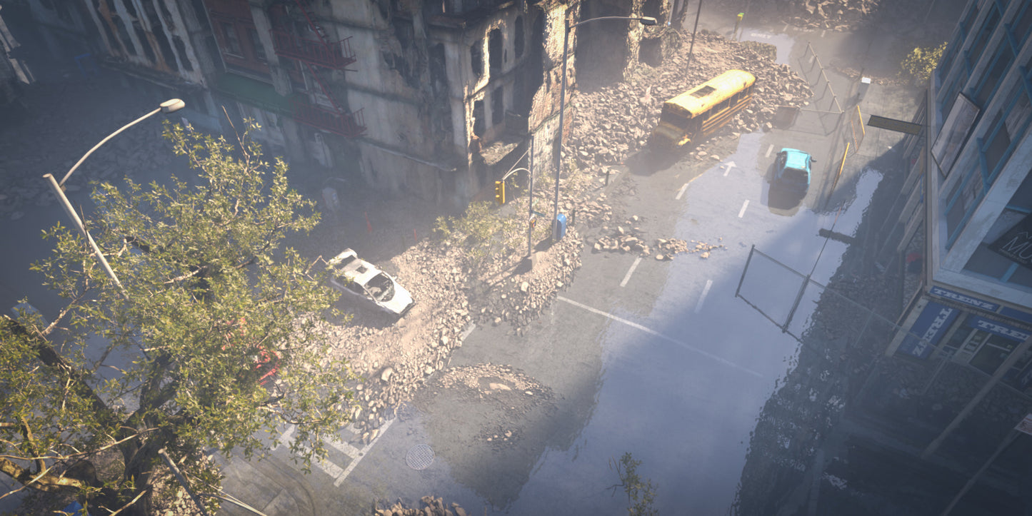 Zone 47: The Last City - Post Apocalyptic Scene  - DAZ Studio