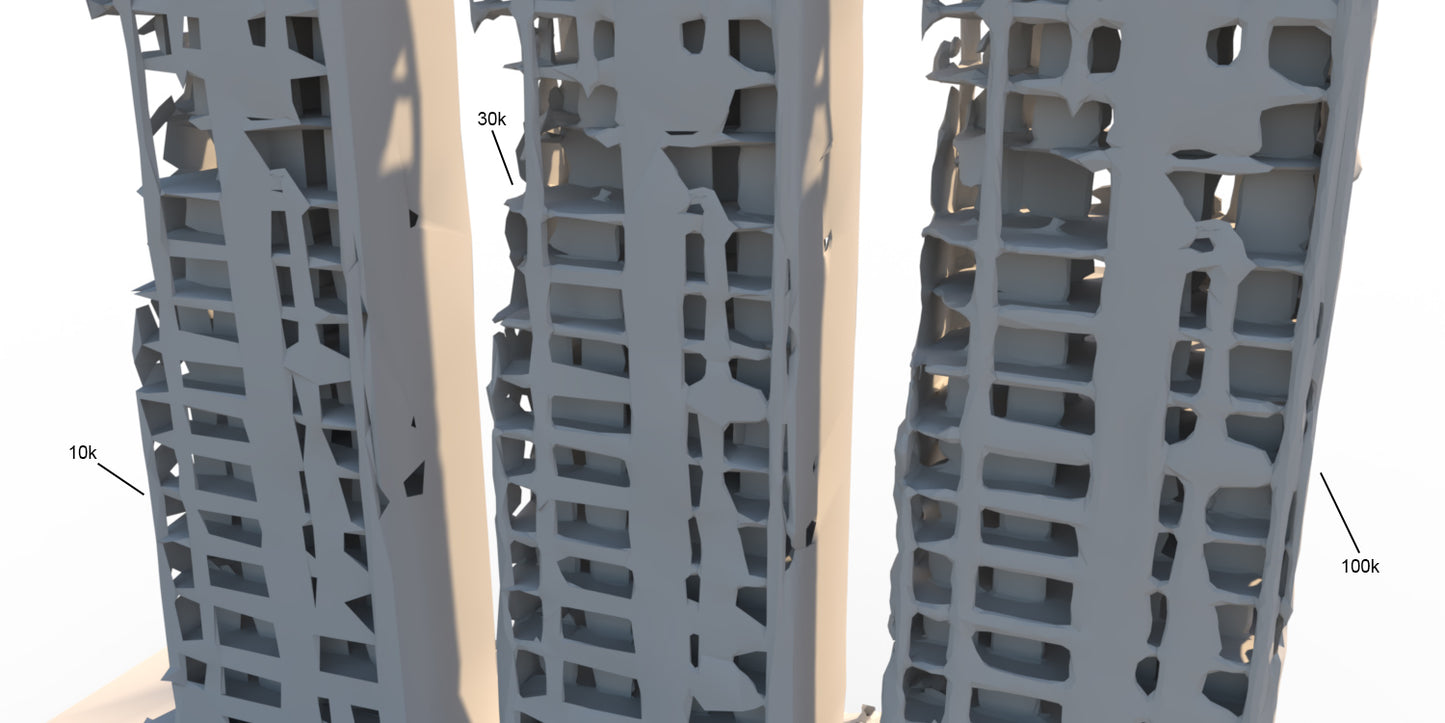 10 Post Apocalyptic Car Wrecks And Building Ruins - Background Props - DAZ Studio