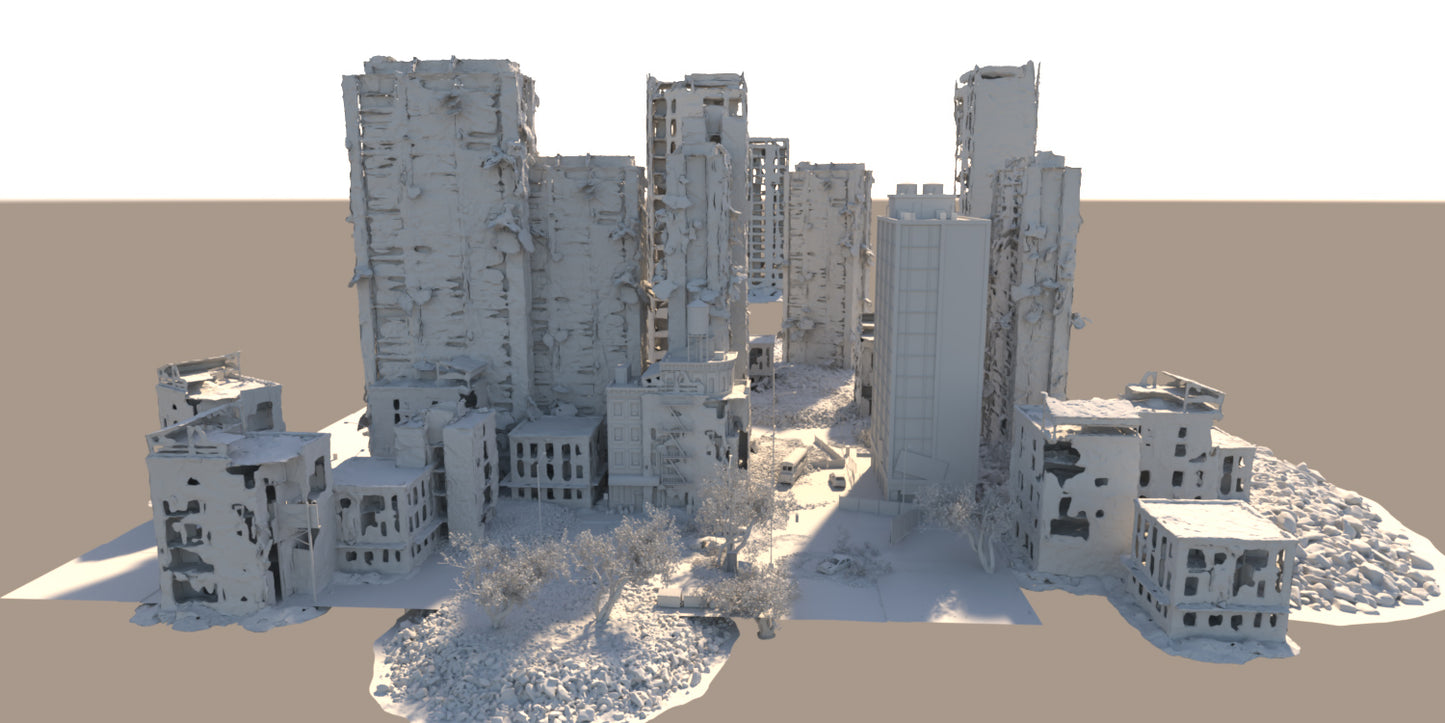 Zone 47: The Last City - Post Apocalyptic Scene  - DAZ Studio
