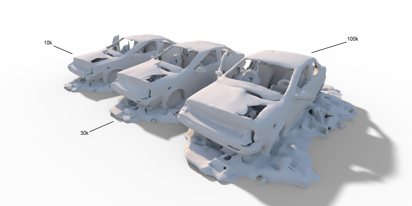 10 Post Apocalyptic Car Wrecks And Building Ruins - Background Props - DAZ Studio