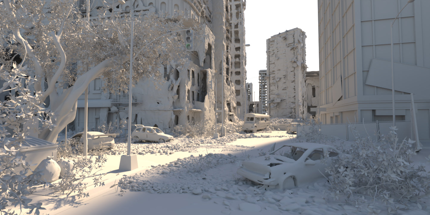 Zone 47: The Last City - Post Apocalyptic Scene  - DAZ Studio