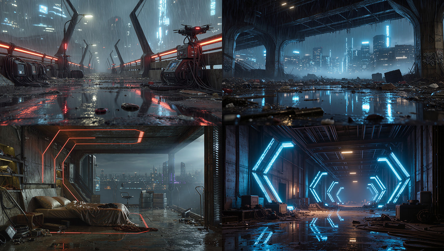 Cinematic Cyberpunk World Pack - 1000 Environments - Broken Neon City