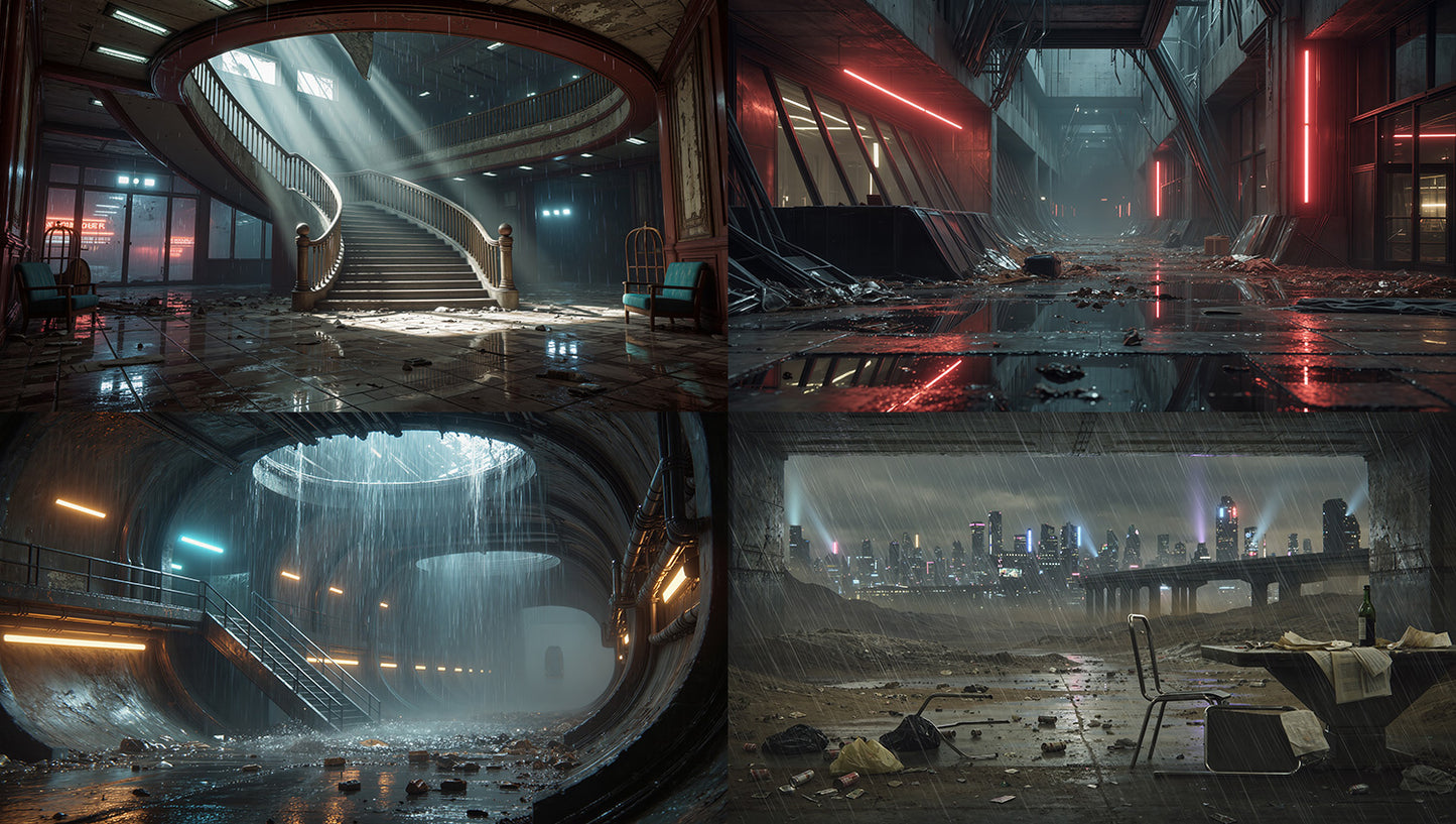 Cinematic Cyberpunk Essentials Pack - 100 Environments - Broken Neon City