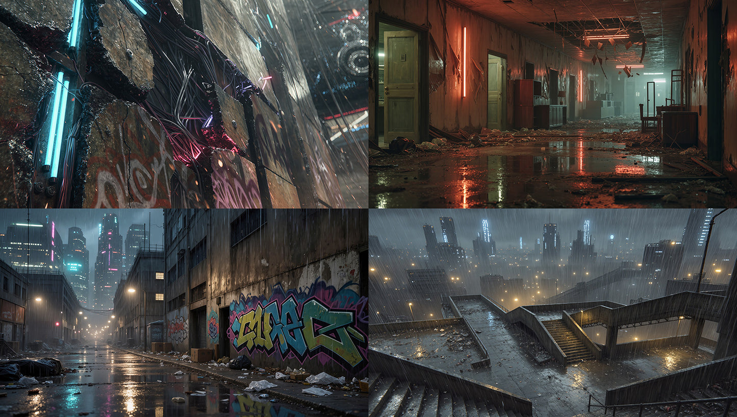 Cinematic Cyberpunk World Pack - 1000 Environments - Broken Neon City