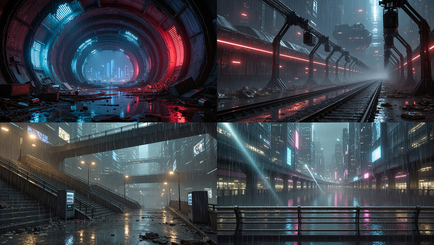 Cinematic Cyberpunk World Pack - 1000 Environments - Broken Neon City