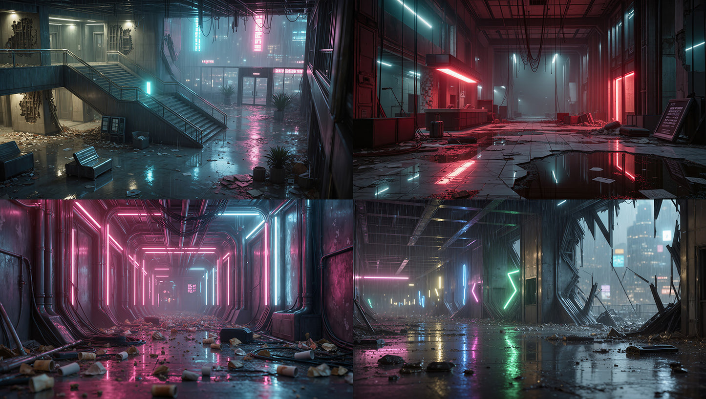 Cinematic Cyberpunk World Pack - 1000 Environments - Broken Neon City