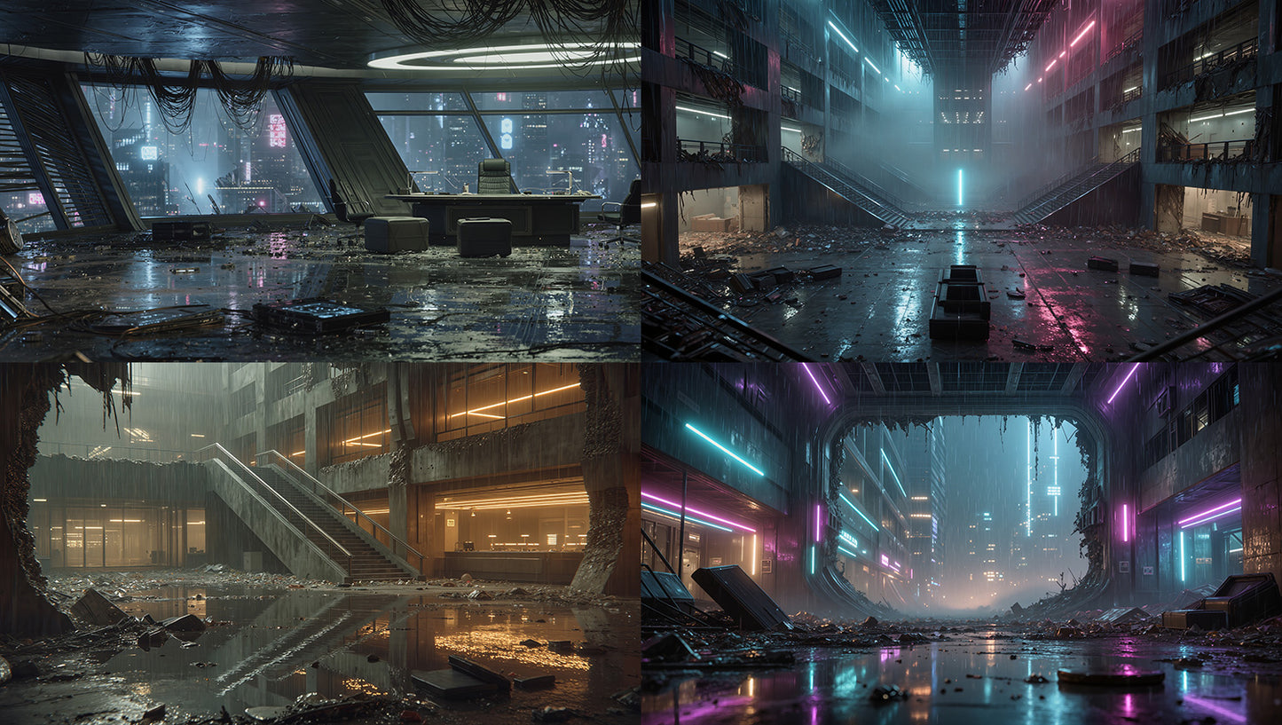 Cinematic Cyberpunk World Pack - 1000 Environments - Broken Neon City
