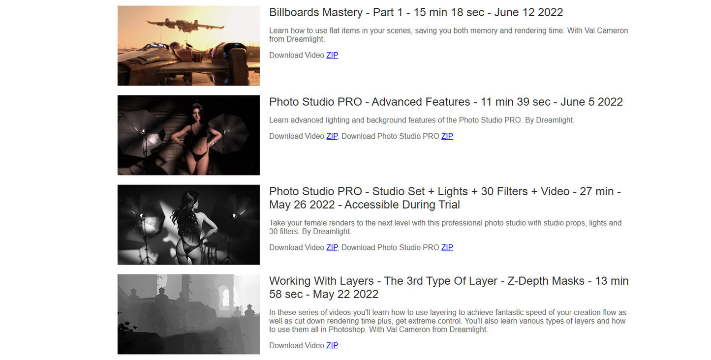 Super 3D Art Quick Start - Level 3 - Master Membership - 1 Year Access - DAZ Studio Video Tutorials - Dreamlight 3D Store