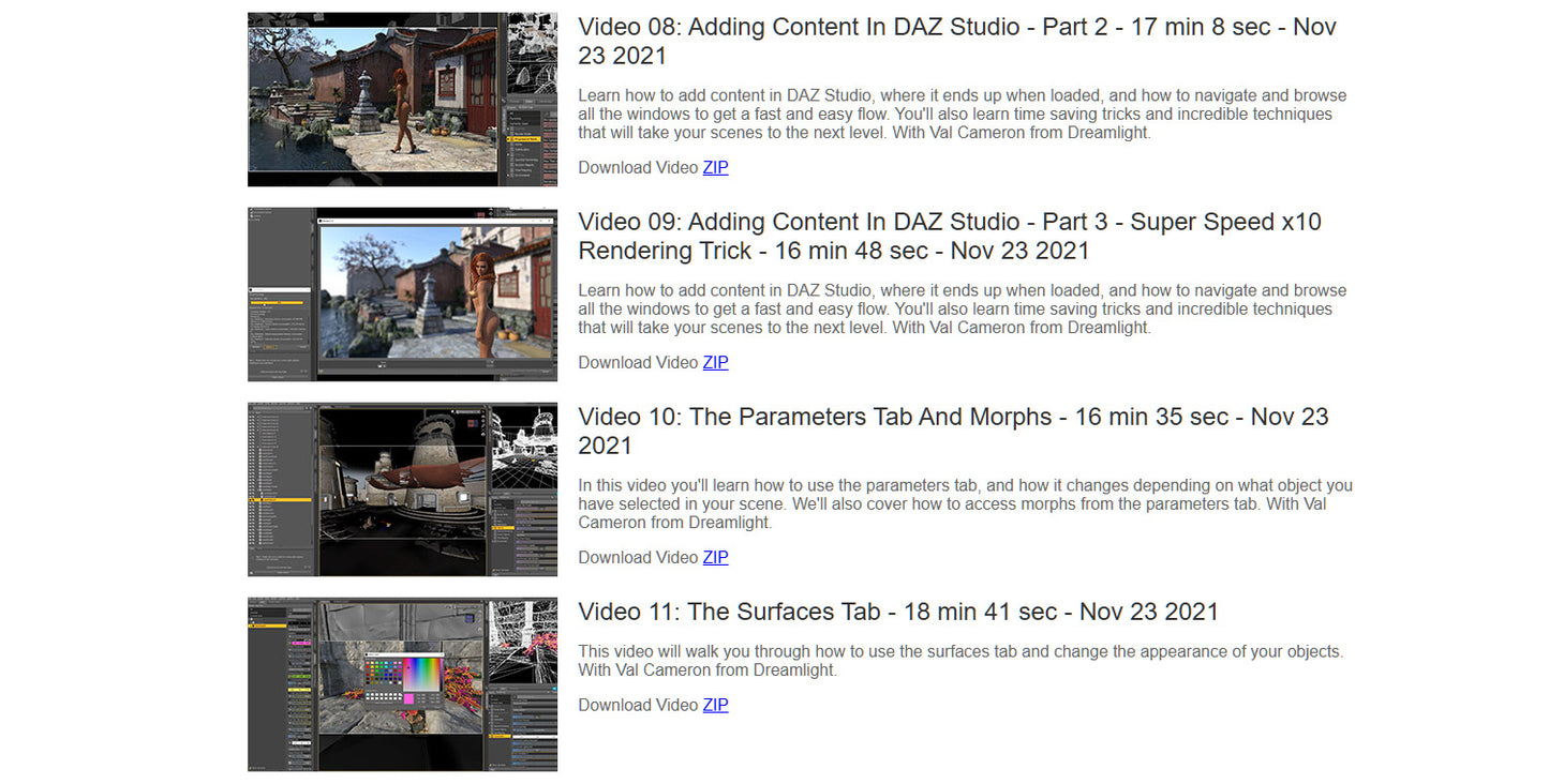 Super 3D Art Quick Start - Level 3 - Master Membership - 1 Year Access - DAZ Studio Video Tutorials - Dreamlight 3D Store