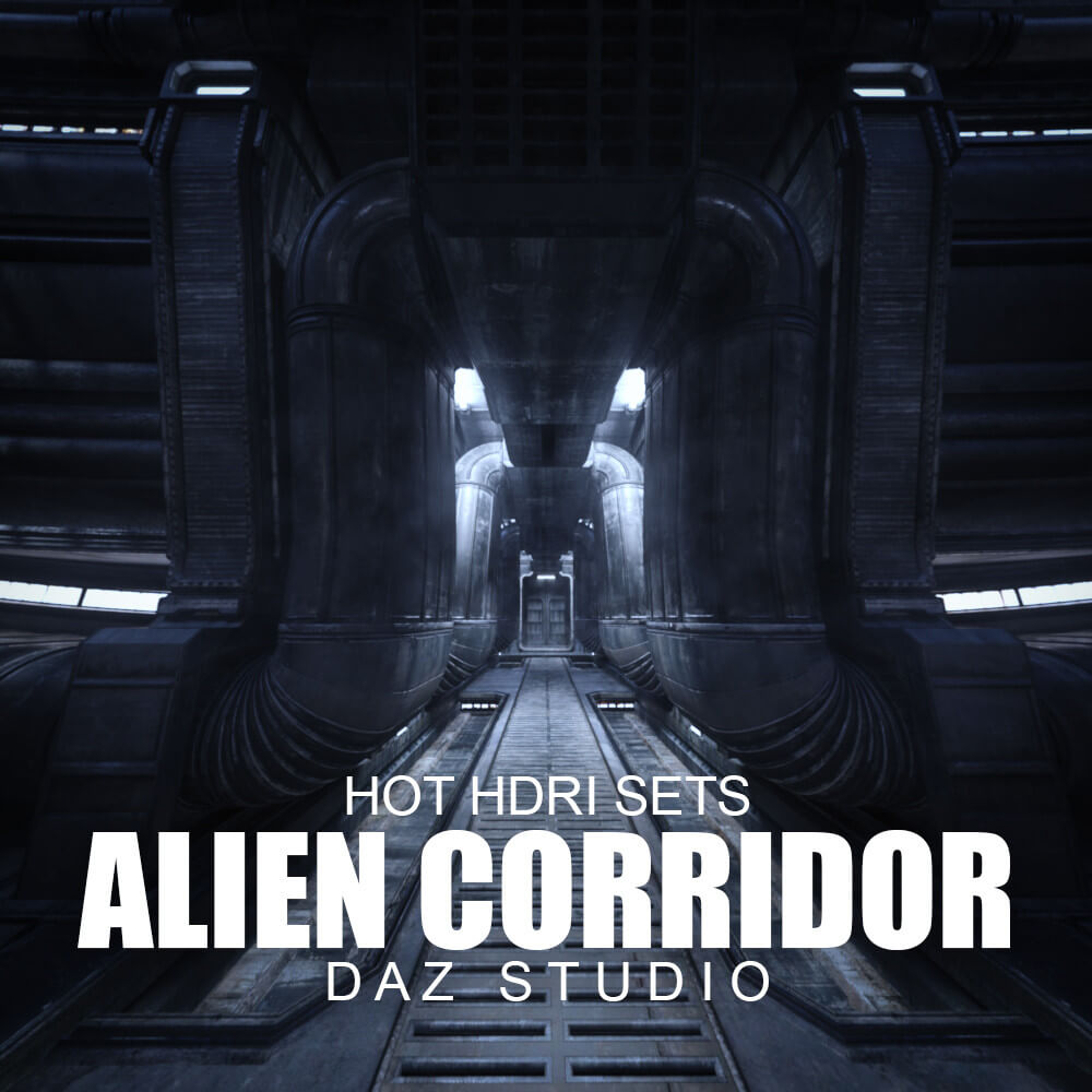 Hot HDRI Sets - Alien Corridor - DAZ Studio - Dreamlight 3D Store