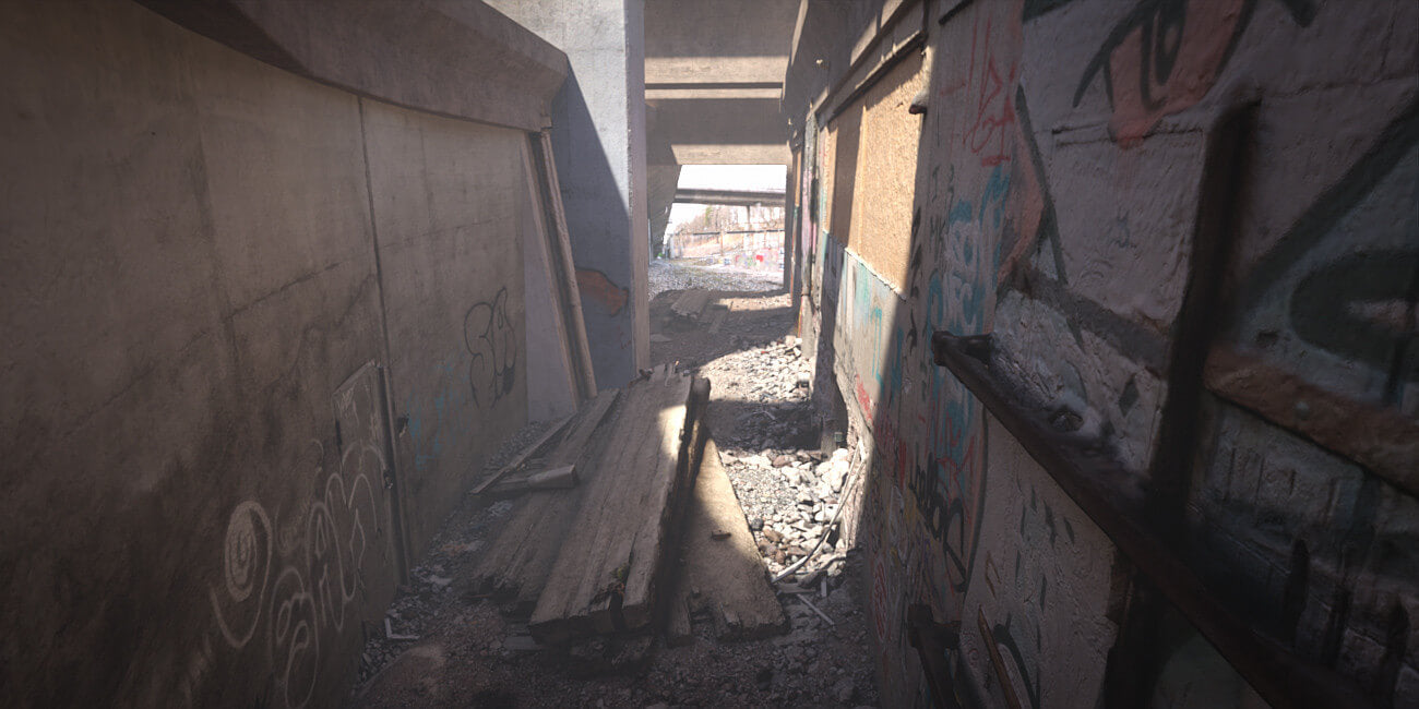 Hot HDRI Sets - Grungy Underpass - DAZ Studio - Dreamlight 3D Store