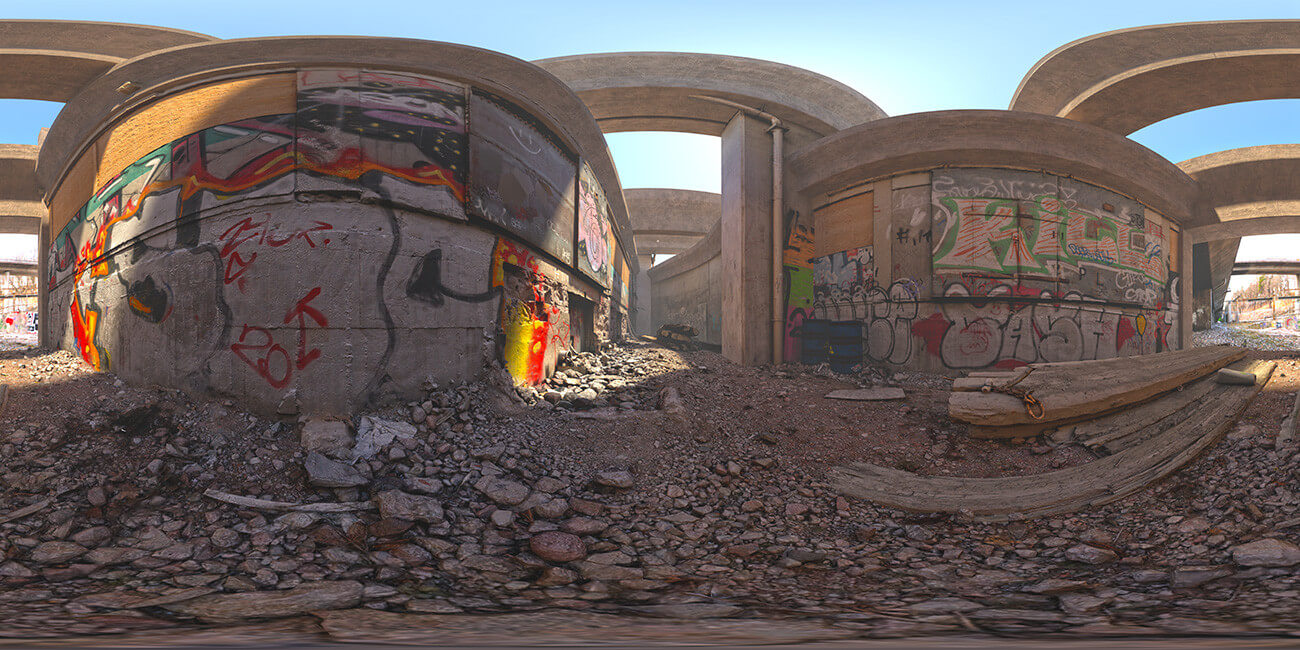 Hot HDRI Sets - Grungy Underpass - DAZ Studio - Dreamlight 3D Store