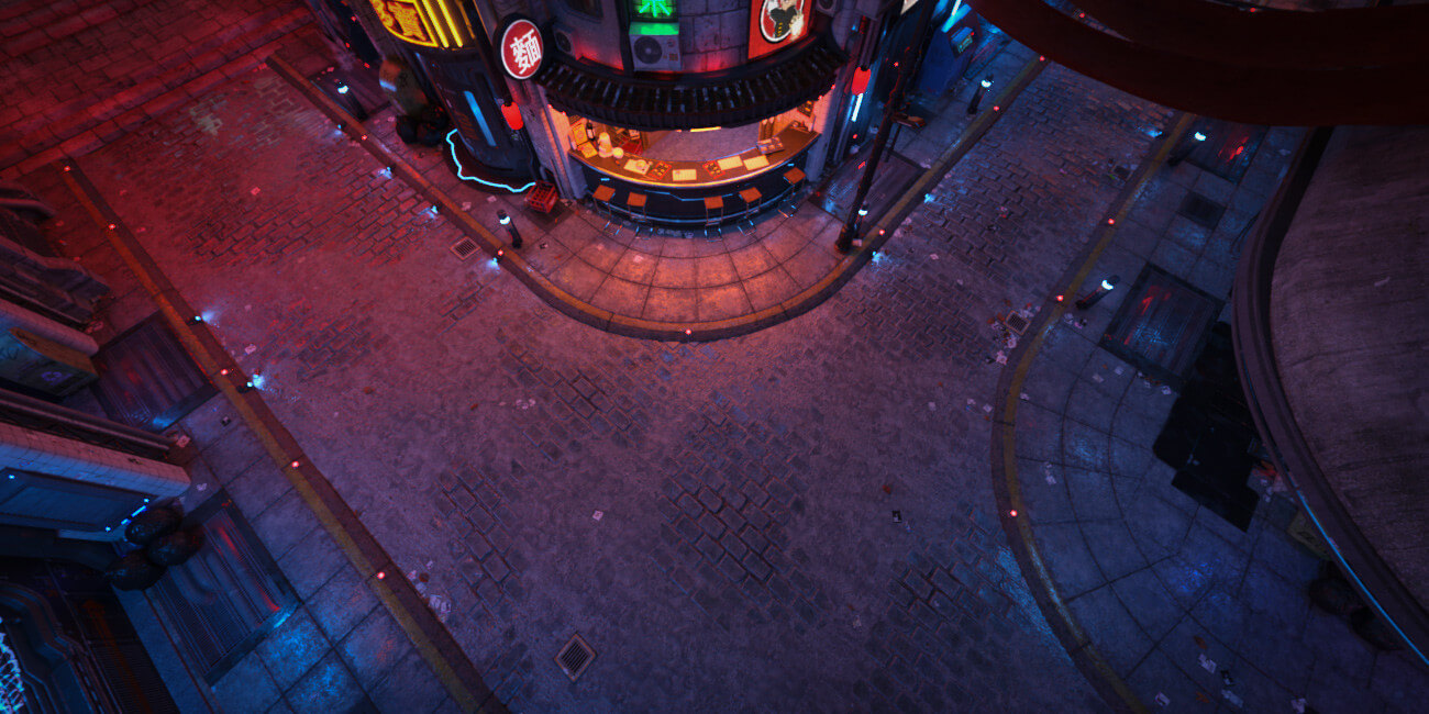 Hot HDRI Sets - Neon Dark City Streets - DAZ Studio - Dreamlight 3D Store