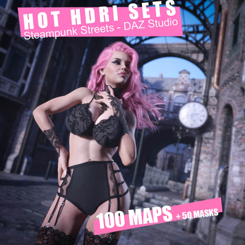 Hot HDRI Sets - Steampunk Streets - DAZ Studio - Dreamlight 3D Store