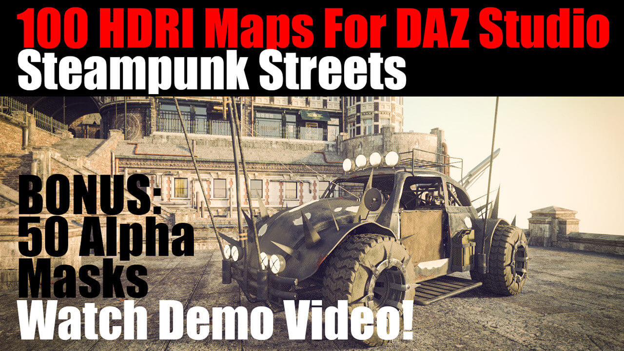 Hot HDRI Sets - Steampunk Streets - DAZ Studio - Dreamlight 3D Store