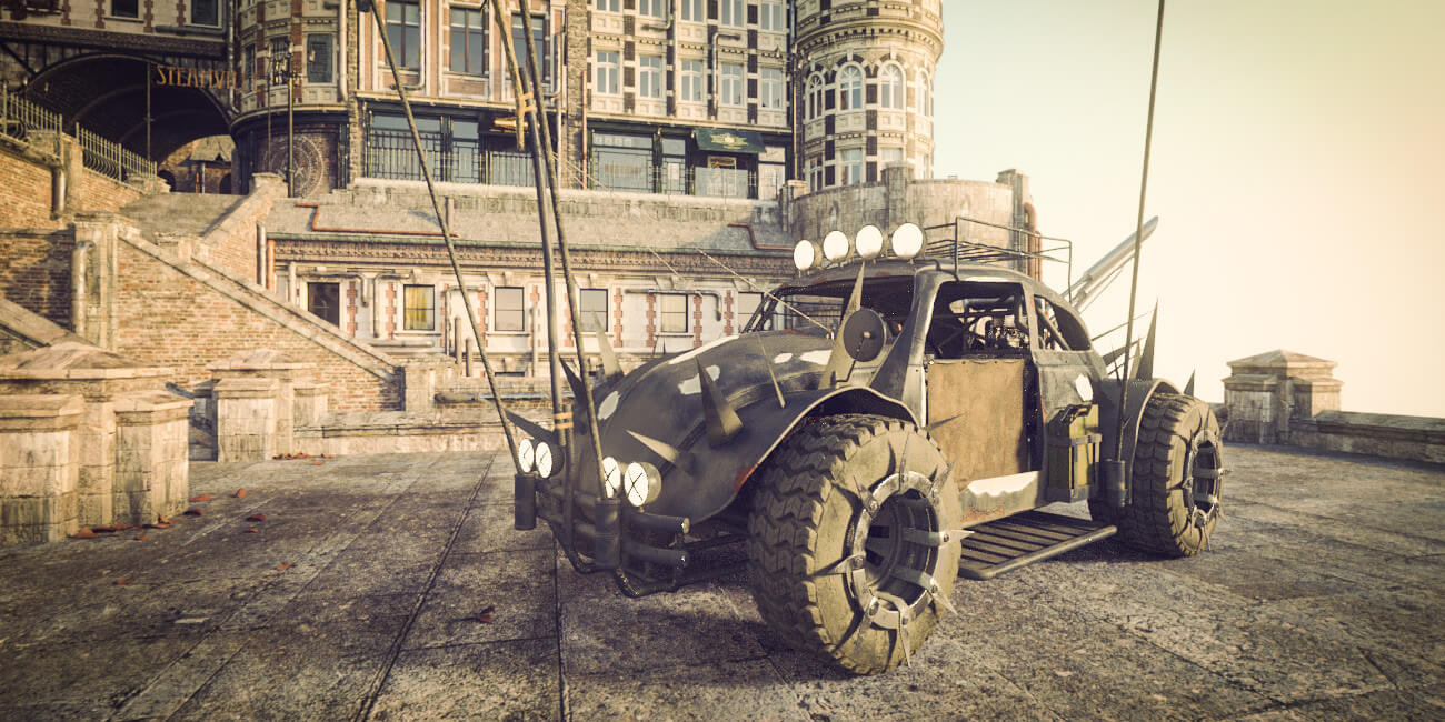 Hot HDRI Sets - Steampunk Streets - DAZ Studio - Dreamlight 3D Store