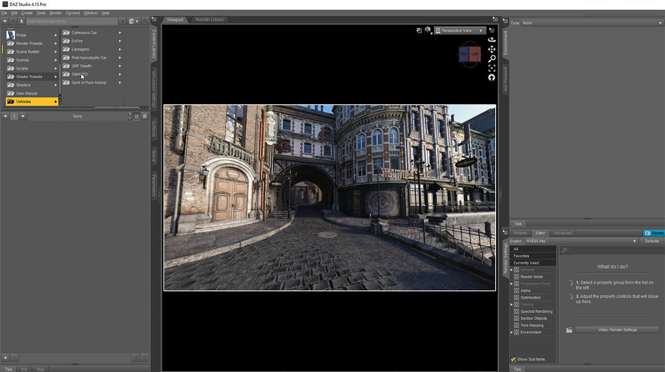 Hot HDRI Sets - Steampunk Streets - DAZ Studio - Dreamlight 3D Store