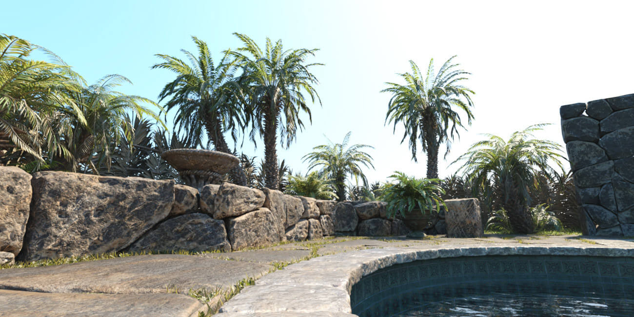 Hot HDRI Sets - Tropical Pool - DAZ Studio - Dreamlight 3D Store