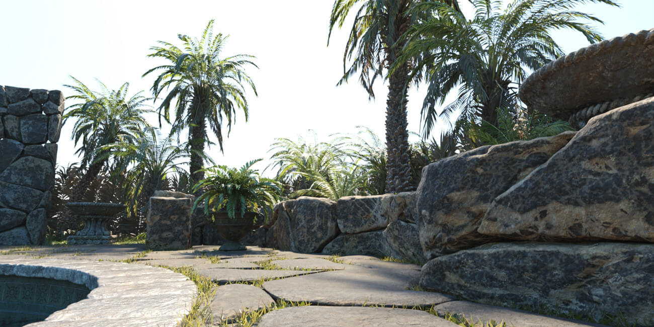 Hot HDRI Sets - Tropical Pool - DAZ Studio - Dreamlight 3D Store