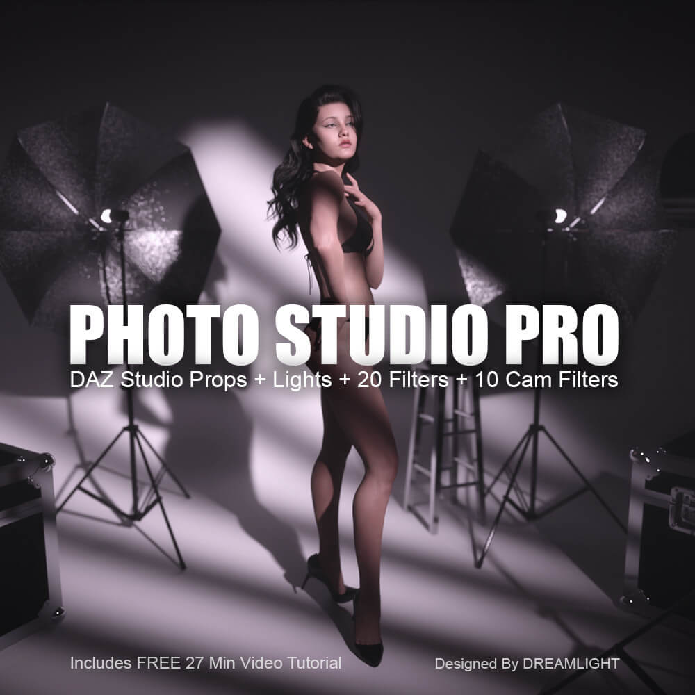 Photo Studio PRO - DAZ Studio - Props, Lights, Filters + Video - Dreamlight 3D Store