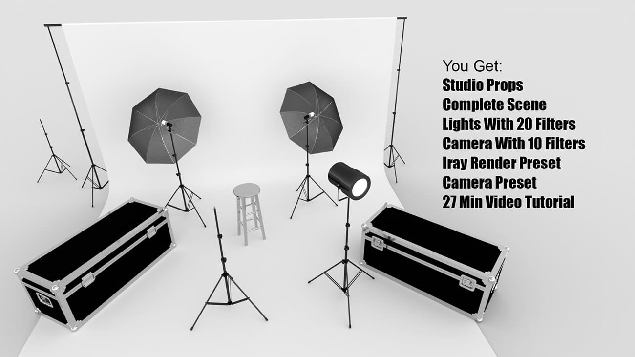 Photo Studio PRO - DAZ Studio - Props, Lights, Filters + Video - Dreamlight 3D Store